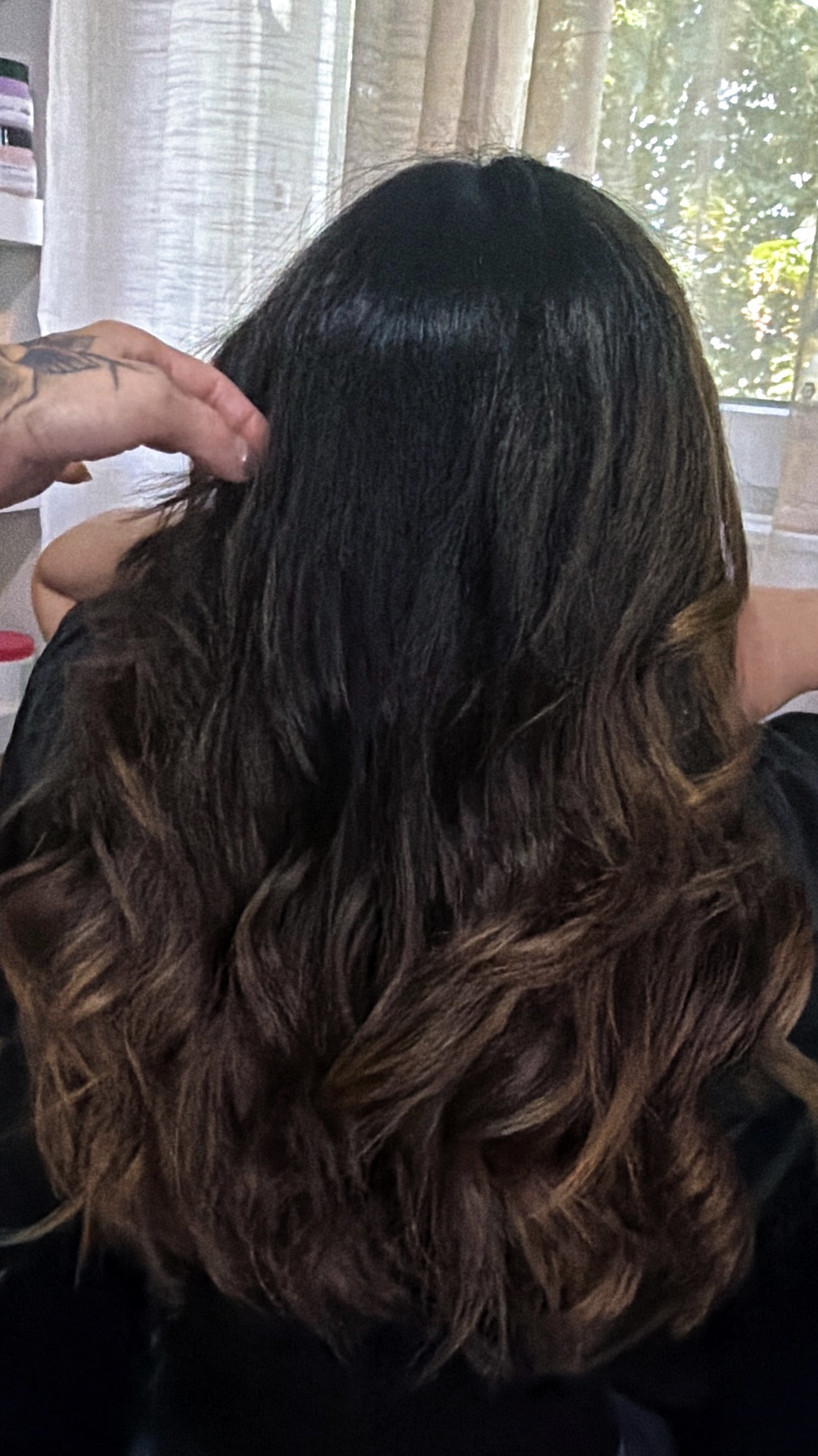 Mocha brunette balayage result by Alessandra Pereira at SAHAA Hair Room Portsmouth